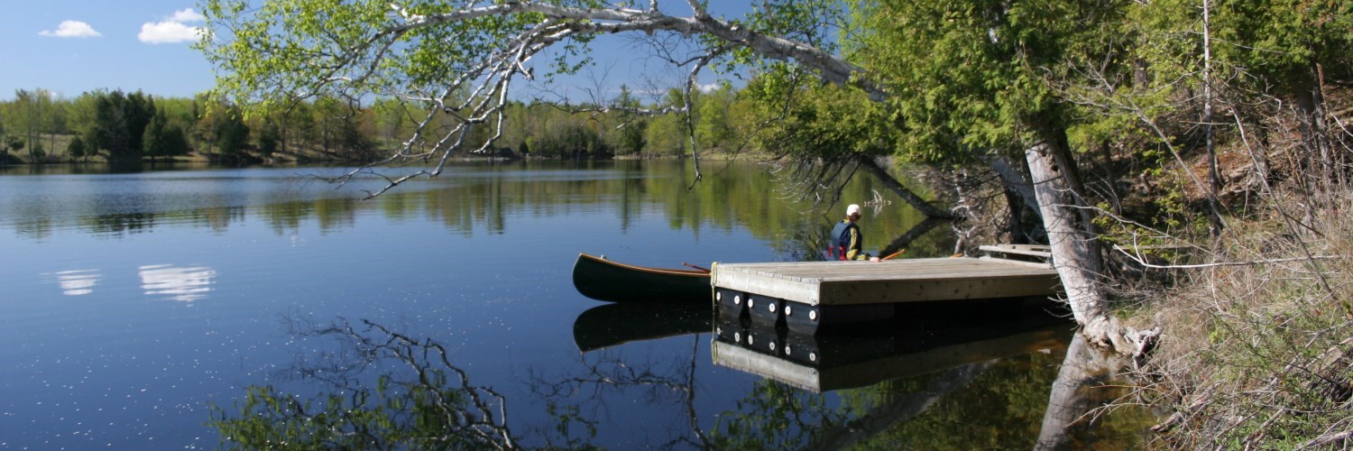 CANOE-_-DOCK-LAKE-VIEW-_-SPRING-_-SIMON-LUNN-_-2005
